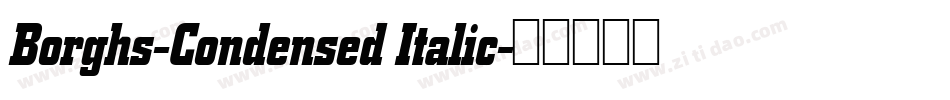 Borghs-Condensed Italic字体转换